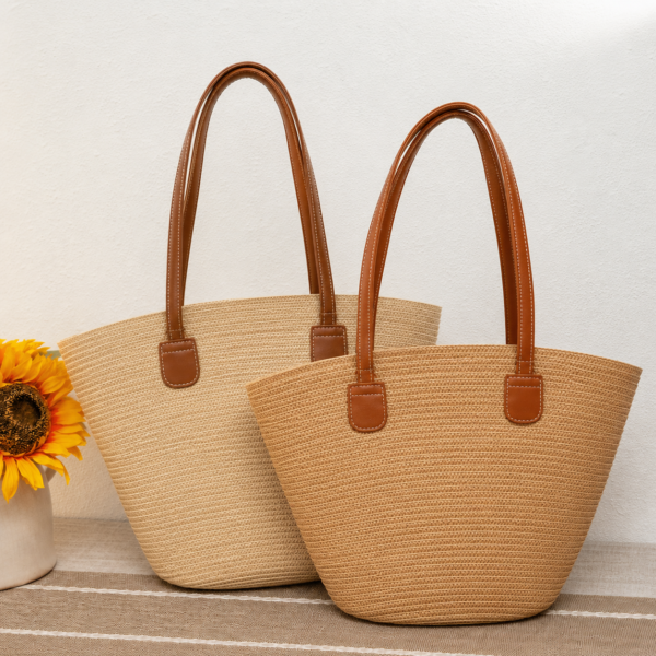 Summer Straw Tote Bag