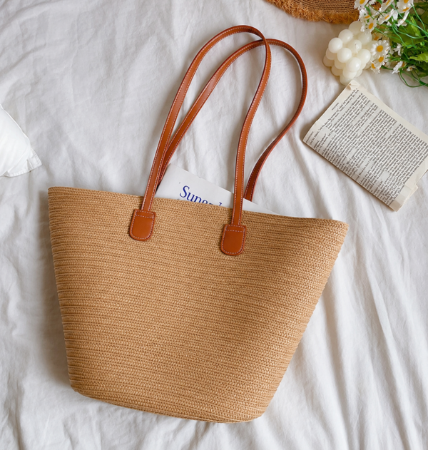 Summer Straw Tote Bag